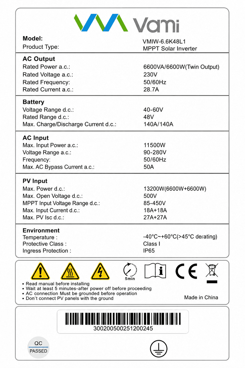 Specification 11